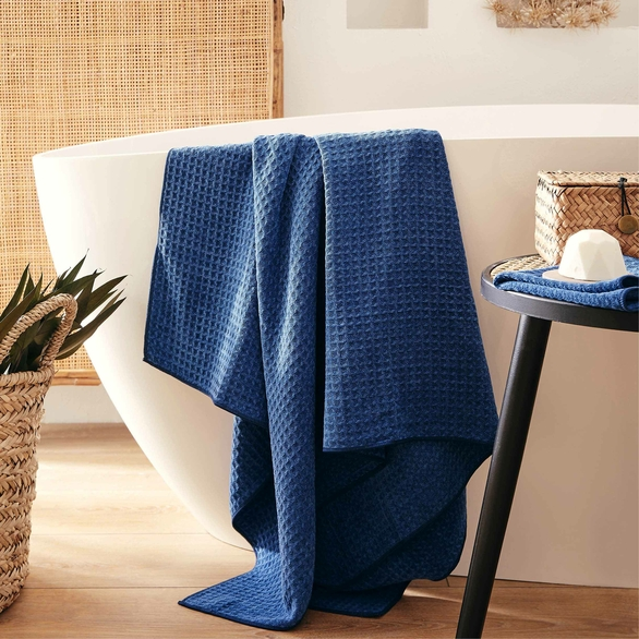 DRAP MOSAÏC BLUE JEAN - LOT DE 2